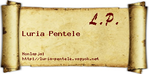Luria Pentele névjegykártya